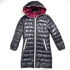 Duvetica Charcoal Black Long Parka Goose Down Winter Puffer Coat